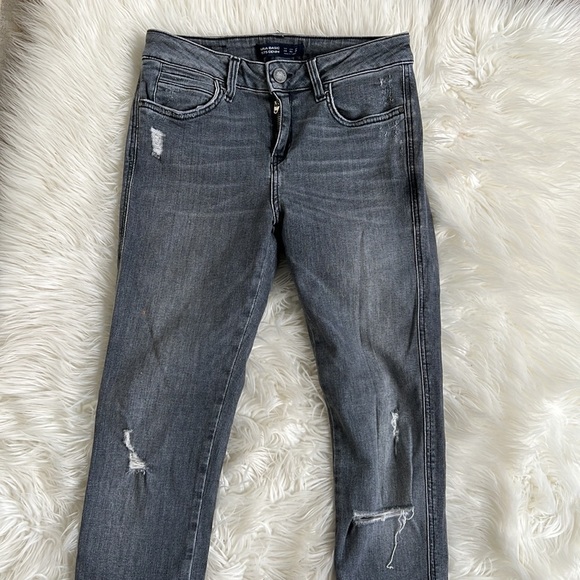 ZARA Gray Skinny Jeans Size 2 - Picture 7 of 8